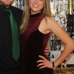 Long velvet looking dress